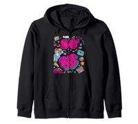 Men's Women's Kids Cool Retro I Heart 80's R&B Music Graphic Sudadera con Capucha