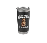 Mens Womens Kids Cute Funny My Human Costume Quokka Lover Vaso térmico de acero inoxidable de doble pared