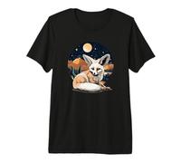 Mens Womens Kids Cute Night Desert Animal Lover Fennec Fox Camiseta Premium