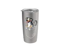 Mens Womens Kids Cute Pocket Catahoula Leopard Dog Lover Vaso térmico de acero inoxidable de doble pared