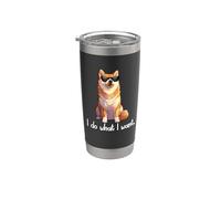 Mens Womens Kids Doge Meme Lover Do What I Want Shiba Inu Vaso térmico de acero inoxidable de doble pared