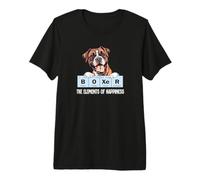 Mens Womens Kids Elements of Happiness Design Boxer Lover Camiseta Premium