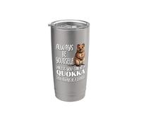 Mens Womens Kids Funny Always Be Yourself Quokka Lover Vaso térmico de acero inoxidable de doble pared