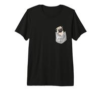 Men's Women's Kids Funny Cool Pocket Pug Pets Graphic Design Camiseta Premium