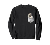 Men's Women's Kids Funny Cool Pocket Pug Pets Graphic Design Sudadera