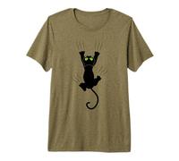 Men's Women's Kids Funny Cute Graphic Cat Surviving On My Camiseta Premium