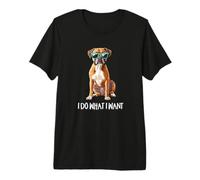 Mens Womens Kids Funny Do What I Want Boxer Dog Lover Camiseta Premium