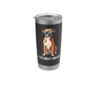 Mens Womens Kids Funny Do What I Want Boxer Dog Lover Vaso térmico de acero inoxidable de doble pared