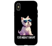 Mens Womens Kids Funny Do What I Want Westie Dog Lover Carcasa para iPhone X/XS