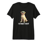 Mens Womens Kids Funny Do What I Want Yellow Lab Dog Lover Camiseta Premium