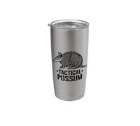 Mens Womens Kids Girls Funny Tactical Possum Armadillo Lover Vaso térmico de acero inoxidable de doble pared