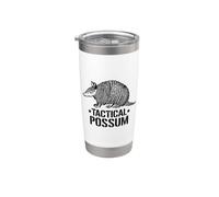 Mens Womens Kids Girls Funny Tactical Possum Armadillo Lover Vaso térmico de acero inoxidable de doble pared