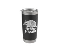 Mens Womens Kids Girls Funny Tactical Possum Armadillo Lover Vaso térmico de acero inoxidable de doble pared