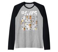 Men's Women's Kids Graphic Tees - Cat Dogs Paws Short Sleeve Camiseta Manga Raglan