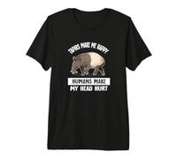 Mens Womens Kids Humans Hurt Head Tapirs Make Me Happy Camiseta Premium