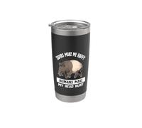 Mens Womens Kids Humans Hurt Head Tapirs Make Me Happy Vaso térmico de acero inoxidable de doble pared