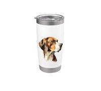 Mens Womens Kids Illustration American Foxhound Lover Vaso térmico de acero inoxidable de doble pared