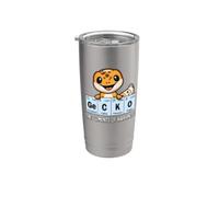 Mens Womens Kids Kawaii Reptile Elements Leopard Gecko Lover Vaso térmico de acero inoxidable de doble pared
