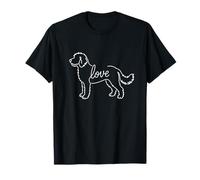 Mens Womens Kids Line Art Merle Aussiedoodle Dog Love Camiseta