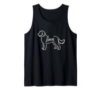 Mens Womens Kids Line Art Merle Aussiedoodle Dog Love Camiseta sin Mangas