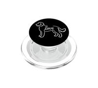 Mens Womens Kids Line Art Merle Aussiedoodle Dog Love PopSockets PopGrip para MagSafe