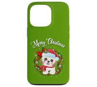 Mens Womens Kids Merry Christmas Santa Wreath Shih Tzu Lover Carcasa para iPhone 13 Pro