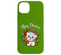 Mens Womens Kids Merry Christmas Santa Wreath Shih Tzu Lover Carcasa para iPhone 14 Plus