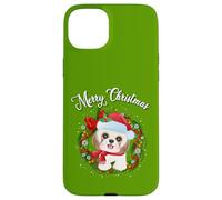 Mens Womens Kids Merry Christmas Santa Wreath Shih Tzu Lover Carcasa para iPhone 15 Plus