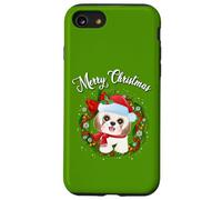 Mens Womens Kids Merry Christmas Santa Wreath Shih Tzu Lover Carcasa para iPhone SE (2020) / 7/8