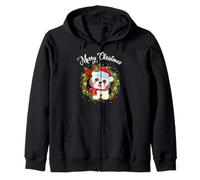 Mens Womens Kids Merry Christmas Santa Wreath Shih Tzu Lover Sudadera con Capucha