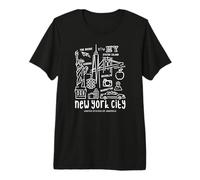 Men's Women's Kids New York City Sketch Drawing - New York Camiseta Premium