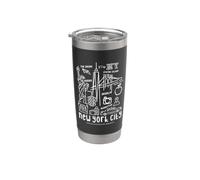 Men's Women's Kids New York City Sketch Drawing - New York Vaso térmico de acero inoxidable de doble pared