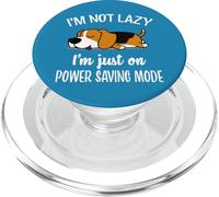 Mens Womens Kids Not Lazy Power Saving Mode Beagle Dog Lover PopSockets PopGrip para MagSafe
