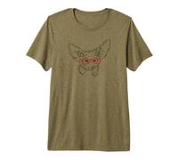 Mens Womens Kids Red Glasses Illustration Fennec Fox Lover Camiseta Premium