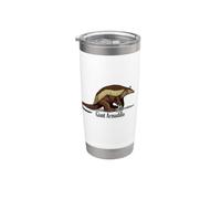 Mens Womens Kids Retro Vintage Illustration Giant Armadillo Vaso térmico de acero inoxidable de doble pared