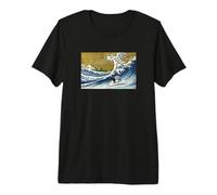 Mens Womens Kids Retro Vintage Surfing A Wave Tapir Camiseta Premium