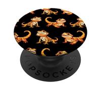 Mens Womens Kids Tiny Dinosaur Bearded Dragon Lover Pattern PopSockets PopGrip Adhesivo