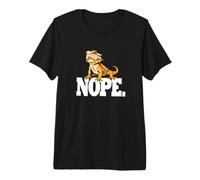 Mens Womens Kids Tiny Dinosaur Nope Bearded Dragon Lover Camiseta Premium