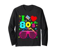 Men's Women's Kids Vintage Retro Back To 80's Graphic Design Manga Larga