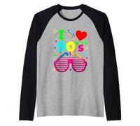 Men's Women's Kids Vintage Retro Back To 90's Graphic Design Camiseta Manga Raglan