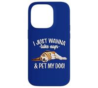 Mens Womens Kids Wanna Take Naps and Pet My Beagle Dog Lover Carcasa para iPhone 14 Pro