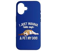 Mens Womens Kids Wanna Take Naps and Pet My Beagle Dog Lover Carcasa para iPhone 16