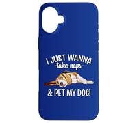 Mens Womens Kids Wanna Take Naps and Pet My Beagle Dog Lover Carcasa para iPhone 16 Plus