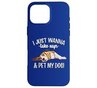 Mens Womens Kids Wanna Take Naps and Pet My Beagle Dog Lover Carcasa para iPhone 16 Pro Max