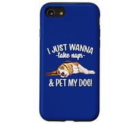 Mens Womens Kids Wanna Take Naps and Pet My Beagle Dog Lover Carcasa para iPhone SE (2020) / 7 / 8