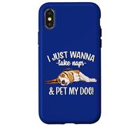 Mens Womens Kids Wanna Take Naps and Pet My Beagle Dog Lover Carcasa para iPhone X/XS