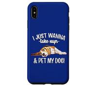 Mens Womens Kids Wanna Take Naps and Pet My Beagle Dog Lover Carcasa para iPhone XS Max
