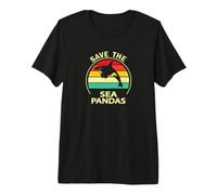 Mens Womens Killer Whale Save The Sea Pandas Orca Lover Camiseta Premium