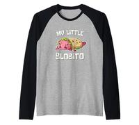 Mens Womens Meme Burrito My Little Blobito Blobfish Lover Camiseta Manga Raglan