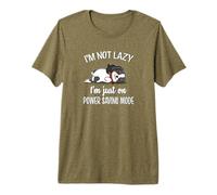 Mens Womens Not Lazy Power Saving Tri Color Cavalier Mom Camiseta Premium